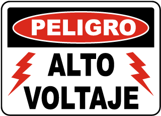 Peligro, Alto Voltaje. sign