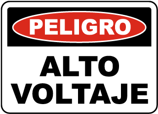 Peligro, Alto Voltaje. sign