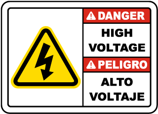 Danger High Voltage sign