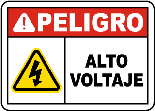 Peligro, Alto Voltaje. sign