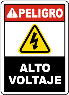 Peligro, Alto Voltaje. sign