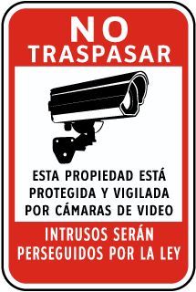 Spanish Sign, No Traspasar, Esta propiedad esta protegida