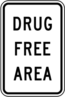 Drug Free Area Sign