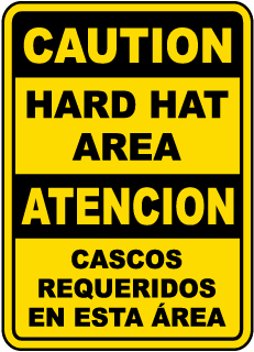 Caution Hard Hat Area sign