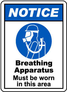 NOTICE. Respirator Must be worn in this area