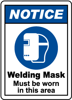 NOTICE. Face Shield Must be worn in this area