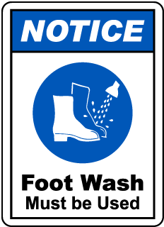 NOTICE. Foot Protection Must be worn in this area