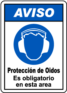 AVISO. Proteccion de Oidos Es obligatorio en esta area