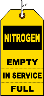 Nitrogen Cylinder Tag