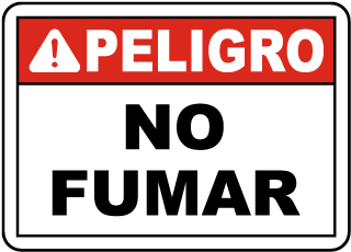 Peligro No Fumar Sign