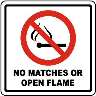 No Matches Or Open Flame Sign