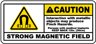 Caution Interaction with metallic objects may produce.. label