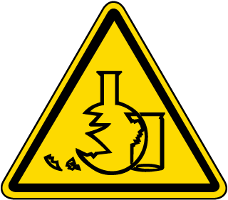 International Glass Hazard Symbol Label