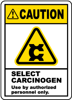 Caution Select Carcinogen Use by authorized personnel only label