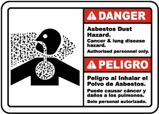 Danger Asbestos Dust Hazard Cancer & Lung Disease Hazard Authorized Personnel Only