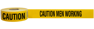 Caution Men Working Barricade Tape