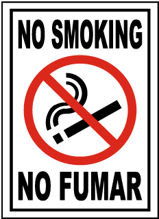 No Smoking No Fumar Sign