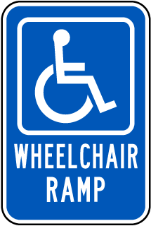 Handicapped Parking Sign-Wheelchair Ramp
