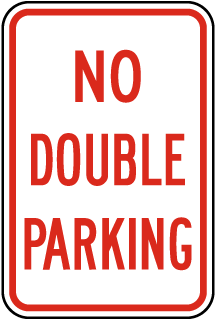 No Double Parking Sign