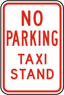 No Parking Taxi Stand Sign