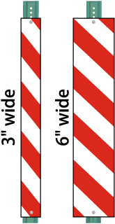 3'' x 30 or 6'' x 30'' Diamond Grade Reflective Panels for U-Channel Posts