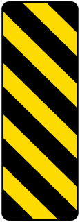 Yellow/Black Left Delineator Panel