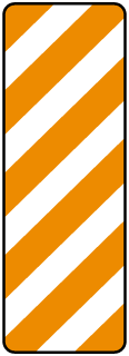 White/Orange Right Delineator Panel