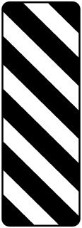 White/Black Left Delineator Panel