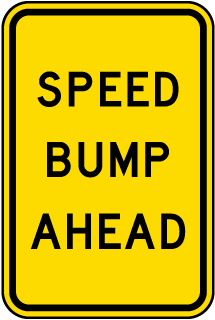 Speed Bump Ahead Sign