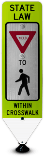 State Law Yield to Pedestrians Crossing Panel