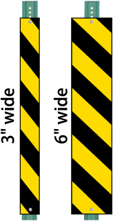 3'' x 30 or 6'' x 30'' Diamond Grade Reflective Panels for U-Channel Posts