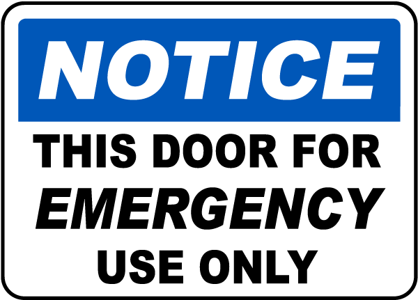 Door For Emergency Use Only Sign G1859 - by SafetySign.com