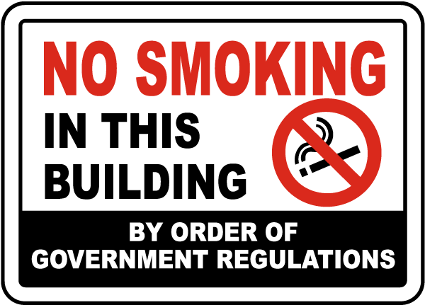 No Smoking In This Building Sign By