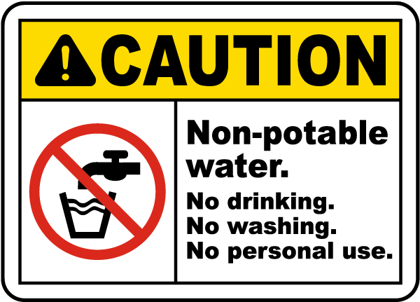 Non-Potable Water No Drinking Sign J4475 - by SafetySign.com