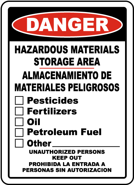 Hazardous Materials Storage Area Sign K2325 - by SafetySign.com