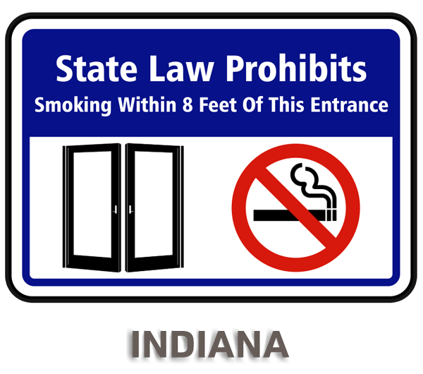 Indiana No Smoking Sign R5751 by