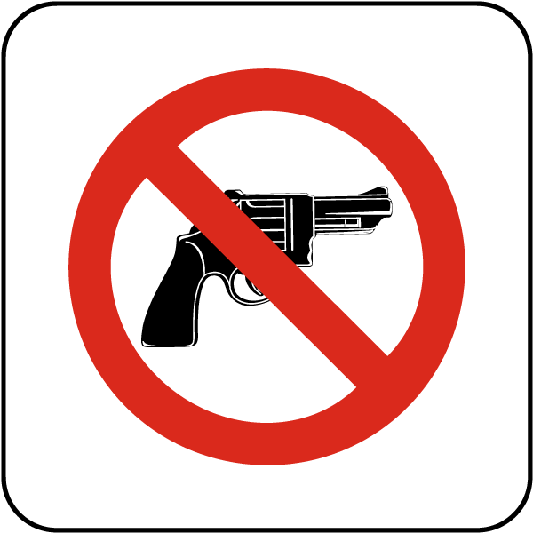 No Firearms Sign F7449 - by SafetySign.com