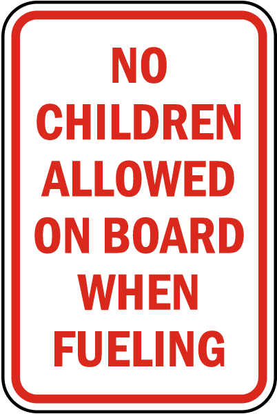 No Children Allowed on Board Sign F7713 - by SafetySign.com