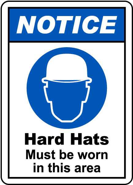 Hard Hats Must Be Worn In Area Sign G2409 - by SafetySign.com