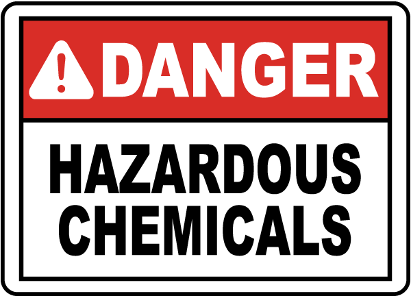 Danger Hazardous Chemicals Sign G4888 - by SafetySign.com