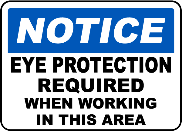 Eye Protection Required Sign I2018 - by SafetySign.com