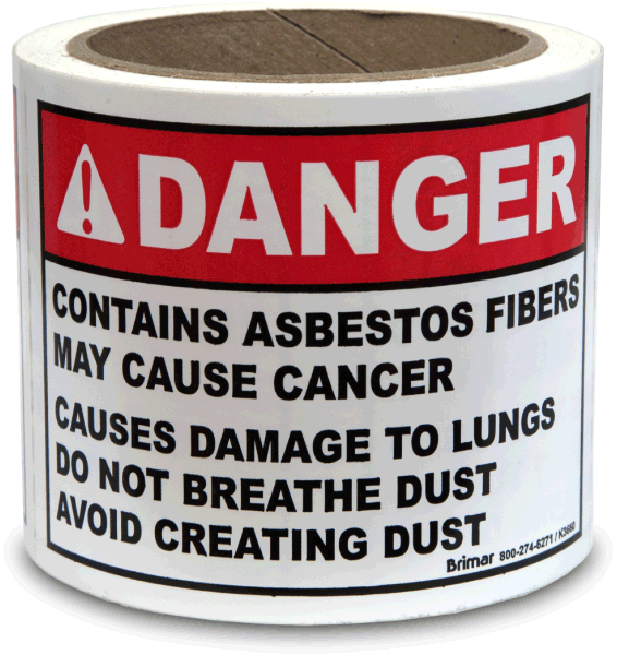 OSHA Compliant Asbestos Labels K3660 - by SafetySign.com