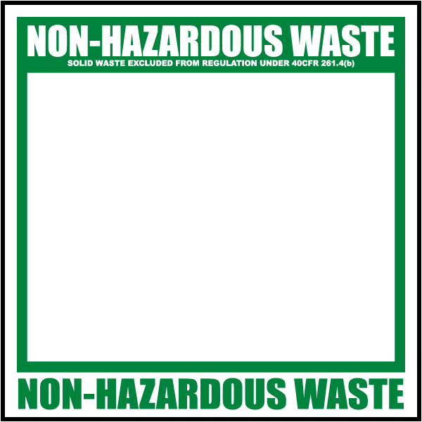 Non Hazardous Waste Label L2446 by