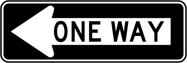 One Way Left Sign X4526 By