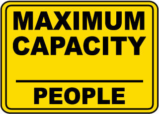 Capacity Signs, Load Capacity Signs, Occupancy Signs