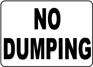 No Dumping Signs