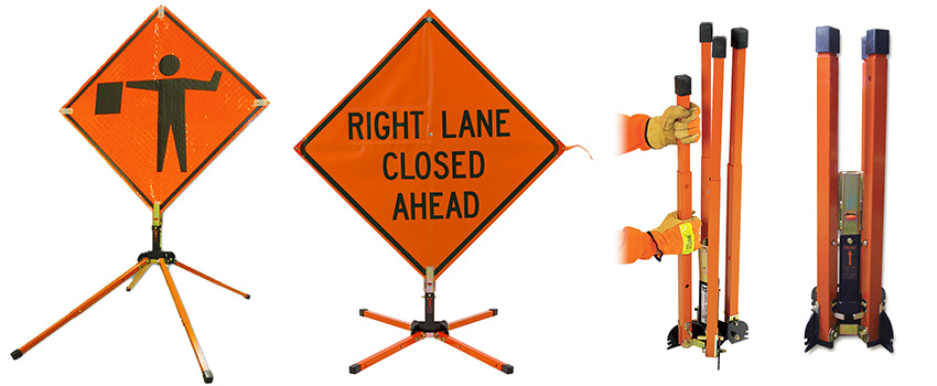 TrafFix RollUp Road Construction Sign Stand X4580 by