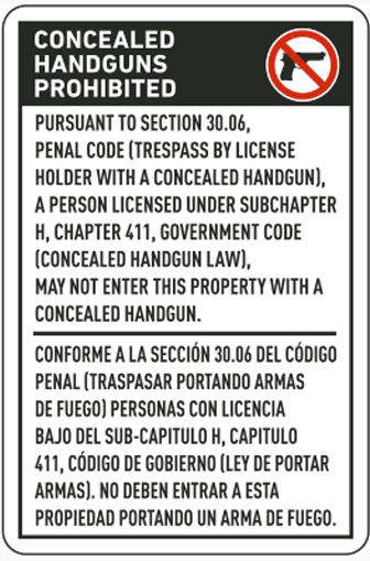 Texas 30.06 and 30.07 Signs - SafetySign.com Blog