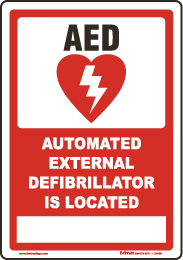 Custom Aed Location Sign D4653 By Safetysign Com