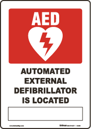 AED Location Poster A2 A3 A4 anti-glare lamination & edge sealed 